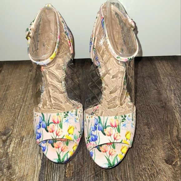 Aldo Spring Floral Fluerinia Wedge Heel Sandals - Picture 6 of 16